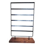 Metal and Wood Earring Display - Holds 36 Pairs