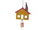 Cabin Bell Lodge Mobile Wind Chime ornament rustic metal