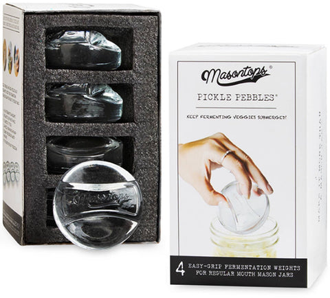 Pickle Pebble Glass Fermentation Weights - Regular Mouth