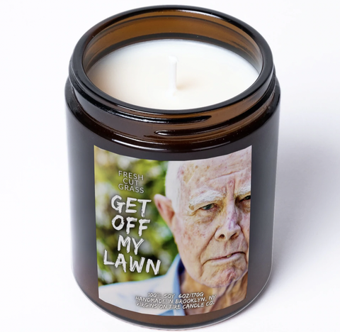 GET OFF MY LAWN (Grass Scented) 🏡 Funny Scented Soy Candle