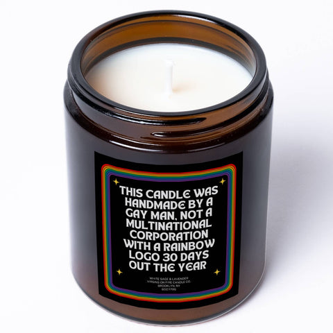 THIS CANDLE WAS MADE BY A GAY MAN 🏳️‍🌈 (Sage & Lavender)
