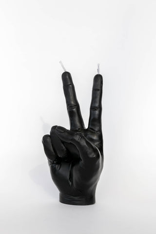 Black Hand Candle - Peace Symbol Shape