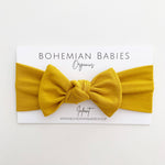 Bamboo Bow Headband: Golden