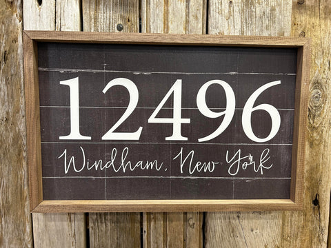 12496 Windham NY Sign - Black